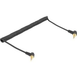 DELOCK 85777 - Coiled cable, 3.5 mm 135° jack plug with 6.35 mm adapter, 75 cm