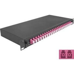DELOCK 67011 - 19'' FO splice box, 24x LC duplex OM4, 1RU