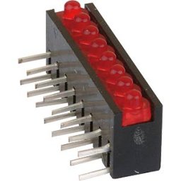 MENTOR MEN RTZ 2081R - 8-fold LED array, red, Ø 2mm, horizontal