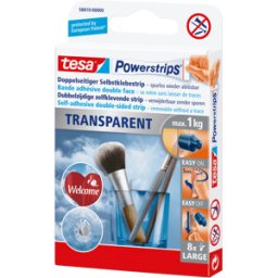 TESA 58810 - tesa Powerstrips® Transparent Strips Large