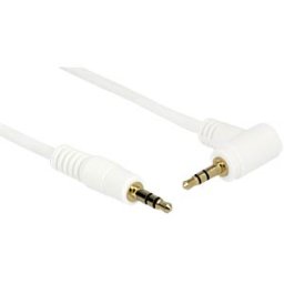 DELOCK 83757 - Stereo Jack Cable 3.5 mm 3 pin male > male angled 2 m white
