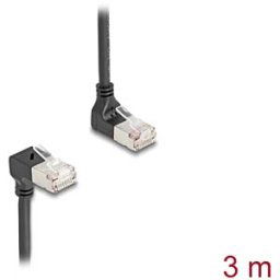 DELOCK 80295 - Cat.6a patch cable, S/FTP, angled top / bottom, 3 m