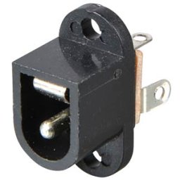 FREI HEBG 21 - Barrel connector panel jack, plastic with pin, 2.1 mm