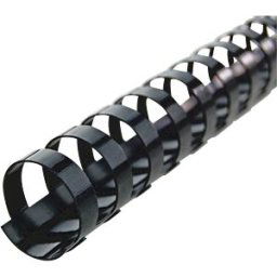 GBC 4028177 - Plastic binding spines, 12 mm, black 100 x