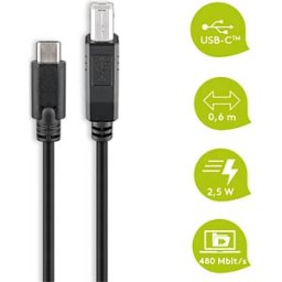 GOOBAY USB 3.1 CMB06SW - USB C plug >USB 2.0 micro B plug 0.6m