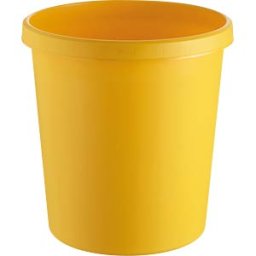 HELIT H61058-18 - Waste paper basket 18 litres, yellow
