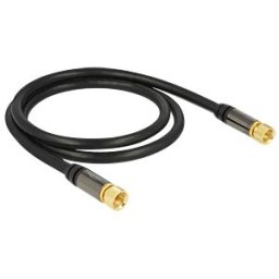 DELOCK 88918 - Connection cable, F-plug F-plug, 1.0 m