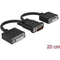 DELOCK 65281 - DMS-59 plug > 2 x DVI 24+5 socket, 20 cm