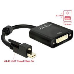 DELOCK 62639 - Adapter cable, mini DP 1.2 male to DVI 24+5 female, 25 cm