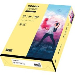 TECNO 88324401 - Paper, light yellow, A4, 80 g/m2, 500 sheets
