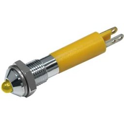 CML TECHNOLOGIES 19080352 - LED signal light, yellow - ultra-bright, 24 VAC/VDC, 8 mm, 1100