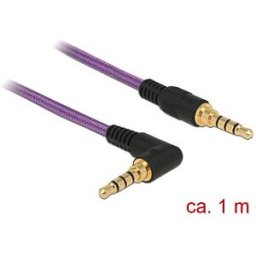DELOCK 85611 - Stereo Jack Cable 3.5 mm 4 pin > male angled 1 m