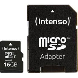 INTENSO 3424470 - microSDHC memory card 16 GB, Intenso class 10, UHS-1
