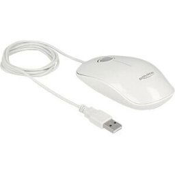 DELOCK 12537 - Wired Mouse, USB, white
