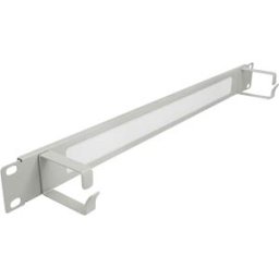 DELOCK 66540 - 19'' Cable Management Brush Strip, 2 hooks, 1U, grey