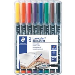 STAEDTLER 318WP8 - Lumocolor permanent box with 8 colours, F 0.6 mm