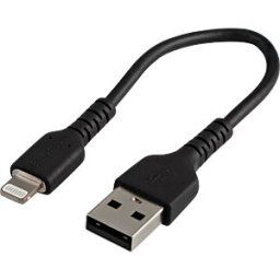 STARTECH.COM ST RUSBLTMM15CMB - Sync & charging cable, USB-A > Lightning, 15 cm, black