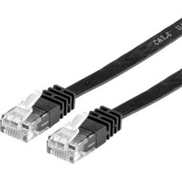 VALUE 21990960 - Cat.6 flat cable UTP black 0,5m