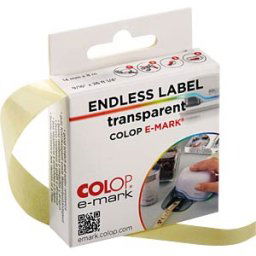 COLOP 155362 - e-mark® endless label ribbon, transparent, 14 mm x 8 m