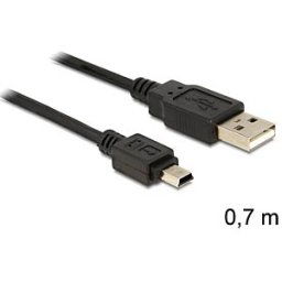 DELOCK 82396 - Cable USB 2.0 A > USB 2.0 Mini B, 0,7 m