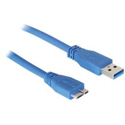DELOCK 83502 - Cable USB 3.0 A > USB 3.0 Micro B, 5 m, blau