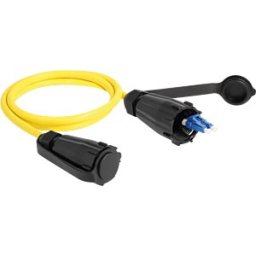 DELOCK 87887 - fiber optic cable LC duplex, singlemode, IP68, 1 m