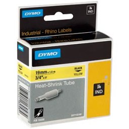 DYMO IND 18058 - DYMO IND heat-shrink tubing 19 mm black/yellow