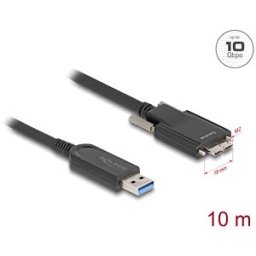 DELOCK 83213 - Optical USB 3.1 cable, A plug to Micro-B plug, 10 m