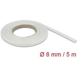 DELOCK 18932 - Fiberglass Sleeving, 5 m x 8 mm, white