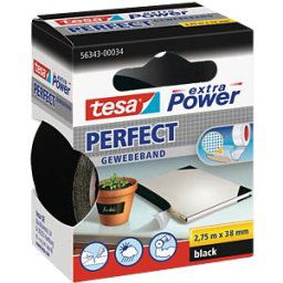 TESA 56343 SW - TESA extra Power cloth tape, 38 mm, black