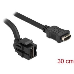 DELOCK 86854 - Keystone module HDMI female 250° > female with cable