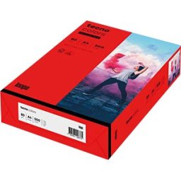 TECNO 88324408 - Paper, dark red, DIN A4, 80 gsm, 500 sheets