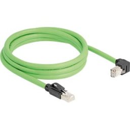 DELOCK 80896 - Cat.6a patch cable, bottom-angled, SF/UTP, 2 m, green
