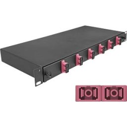 DELOCK 67002 - 19'' FO splice box, 6x SC Duplex OM4, 1RU