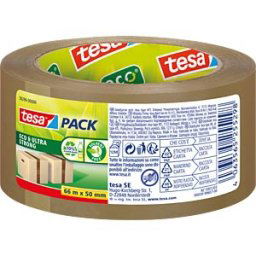 TESA 58299 - Eco & Ultra Strong tesapack®, 66 m x 50 mm, brown