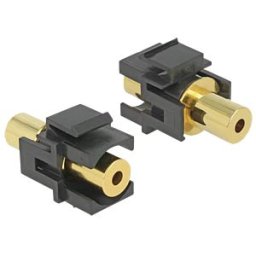 DELOCK 86383 - Keystone st.jack fml3.5mm 4pin>3.5mm 4pin black