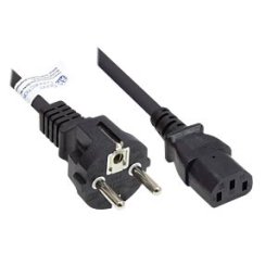 GOOD CONNECTIONS GC P0030-S018 - power cord type E+F CEE 7/7 to C13 , black, 0,75 mm², 1,8 m