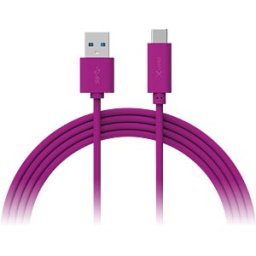 XLAYER 214352 - Sync & charging cable, USB-A -> USB-C, 1.0 m, purple