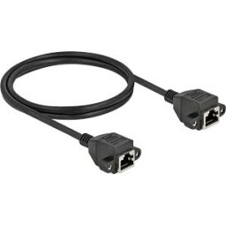 DELOCK 87009 - Cat.6a extension cable, S/FTP, black, 1 m