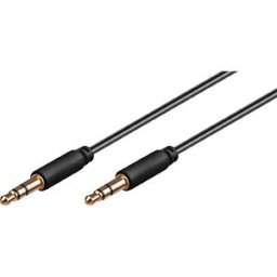 GOOBAY 69107 - Audio cable, 3.5-mm stereo jack plug, 2 m, black
