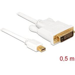 DELOCK 83986 - Delock cable miniDP 1.1 male > DVI 24+1 male, white, 50 cm