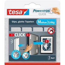 TESA 77721 - Powerstrips CLICK, 4 pairs, 5.4 kg