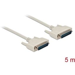 DELOCK 84537 - Serial cable, D-Sub 25, plug/plug, 5 m