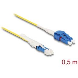 DELOCK 88291 - Fiber optic cable, CS / LC Duplex UPC, OS2 Uniboot 0.5 m