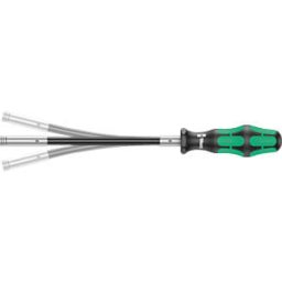 WERA 05028161001 - Bit holder, 393S Compact bit screwdriver handle, extra slim, fle