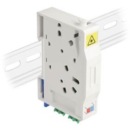 DELOCK 85936 - FO connection box, top-hat rail, splice holder, 2x LC duplex