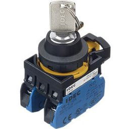 IDEC ID CW1K31BE20 - CW-22mm, KSW, plastic, 3pos, spring return r