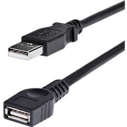 STARTECH.COM ST USBEXTAA6BK - Black USB Extension Cable A to A 1.8 m