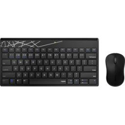 RAPOO 8000M SW - Keyboard/mouse combination, Bluetooth/wireless, black, German la