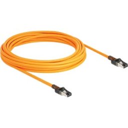 DELOCK 80415 - LED patch cable, Cat.6a, S/FTP, USB Type-C, orange, 7.5m